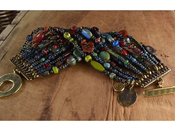 Gorgeous 12 strand beaded bracelet from Gloria Ewing.