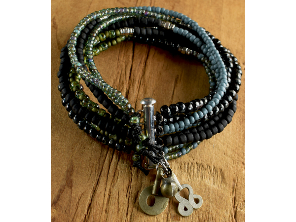 Both subtle and bold, beaded bracelet from Gloria Ewing.
