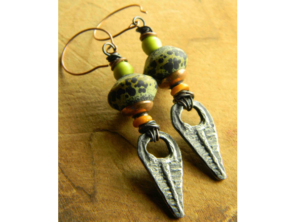 Ethnic tribal earring design by Gloria Ewing.