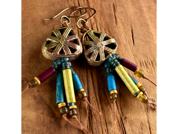 African style beaded earrings from Gloria Ewing.