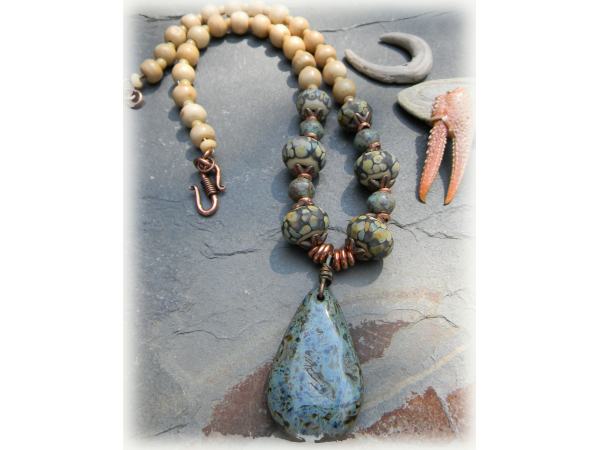 Boho southwestern necklace by Gloria Ewing.