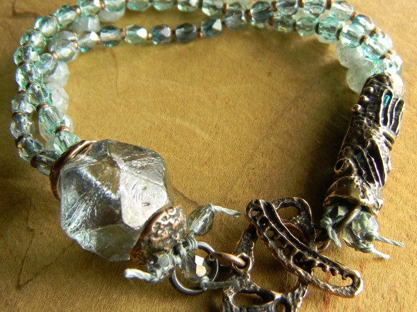 Artisan multi-strand bracelet bracelet by Gloria Ewing.