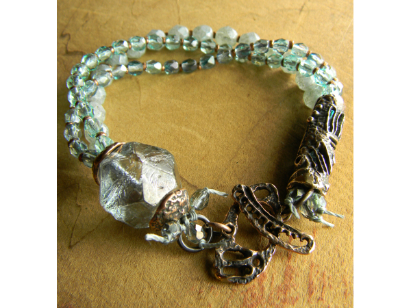 Artisan multi-strand bracelet bracelet by Gloria Ewing.