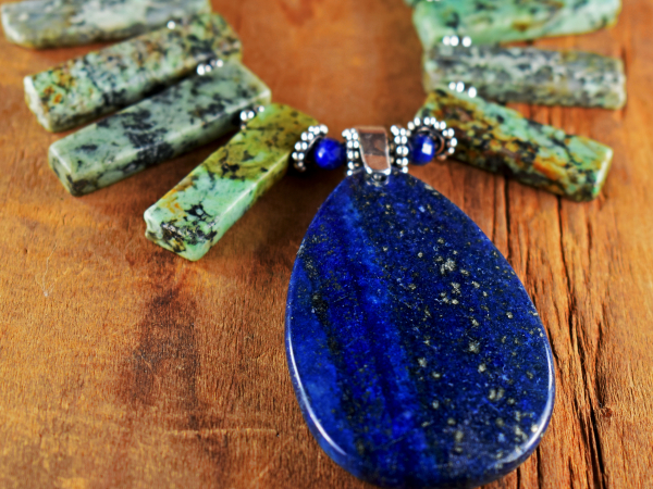 Lovely pendant necklace with a tribal vibe from Gloria Ewing.