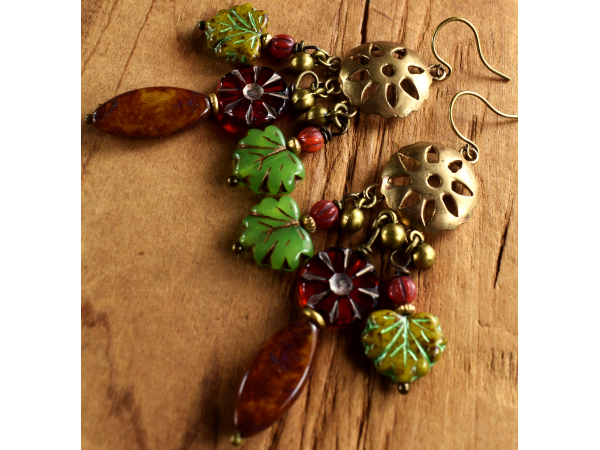 Gorgeous Czech glass beaded earrings from Gloria Ewing.