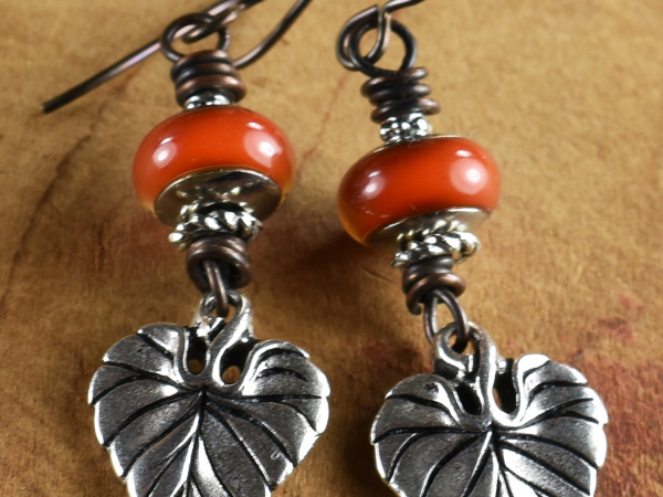 Hippie era mood bead earrings by Gloria Ewing
