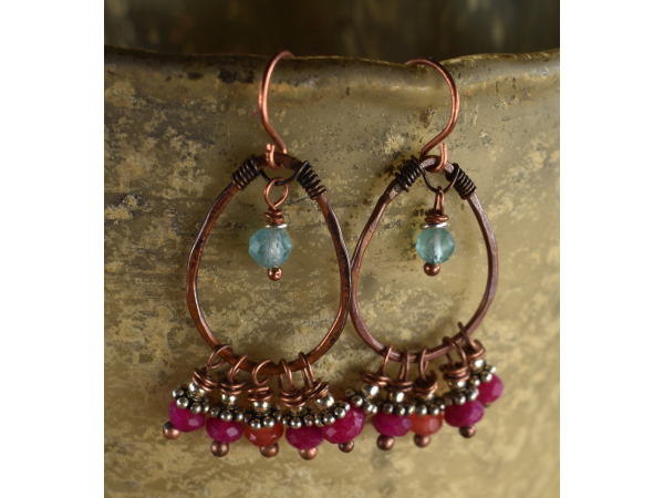 Colorful and delicate beaded earrings from Gloria Ewing.