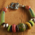 Chunky statement bracelet with authentic African beads.