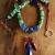 Lapis blended with turquoise and coral, necklace design by Gloria Ewing.