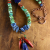 Boho tribal turquoise beaded necklace design from Gloria Ewing.