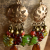 Boho Leaf Earrings by Gloria Ewing Colors of autumn in Czech glass chandelier earrings.
