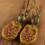 Beaded Czech glass owl earrings from Gloria Ewing.