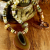 Beaded necklace with cat's eye and polychrome jasper by Gloria Ewing.