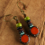 Boho style Czech glass stack earrings from Gloria Ewing.