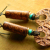 Artisan metal clay and turquoise in earrings by Gloria Ewing.