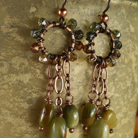 Cats Eye Dangle Earrings from Gloria Ewing.
