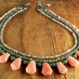 Multi-strand Boho necklace design by Gloria Ewing