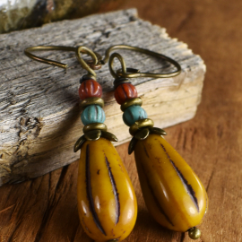 Premium Czech glass beaded drops from Gloria Ewing.