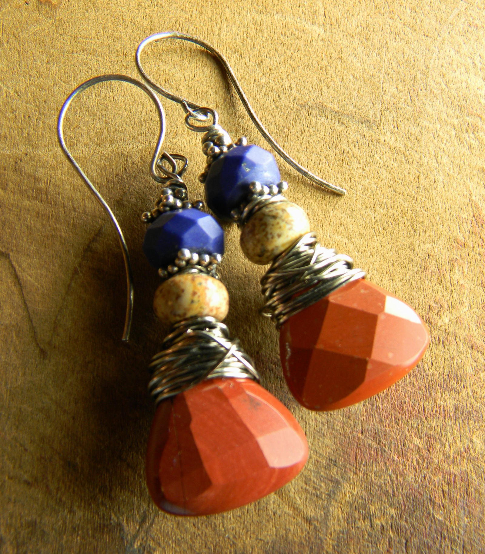 Red Jasper Beaded Earrings | Chrysalis Tribal Jewelry