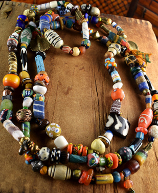 Long Krobo Wrap Necklace