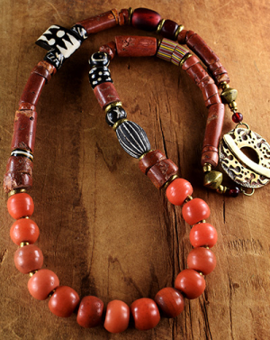 Red Trade Beads Necklace