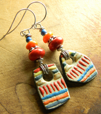 Artisan Ceramic Drop Earrings