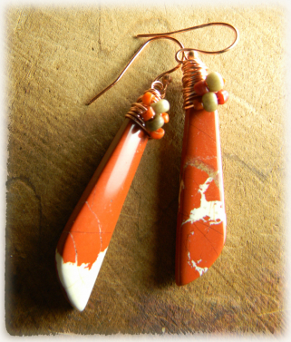Red Jasper Matched Stone Earrings