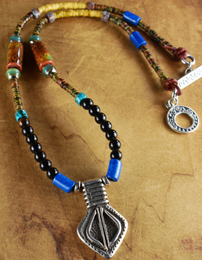 Tribal Mood Bead Necklace with Pendant