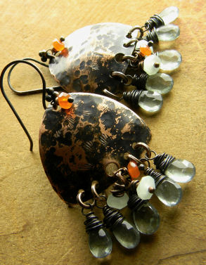 Moss Aquamarine Chandelier Earrings