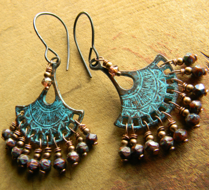 Mykonos Fan Chandelier Earrings