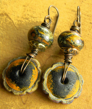 Desert Yellow Drop Earrings