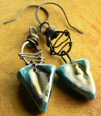 Primitive Triangle Earrings