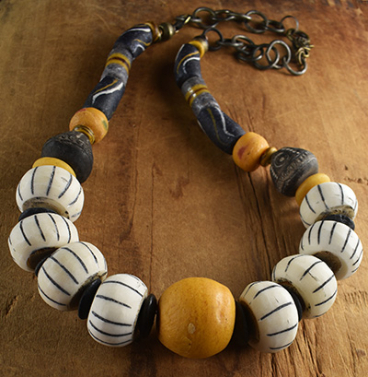 Bone Krobo Focal Necklace