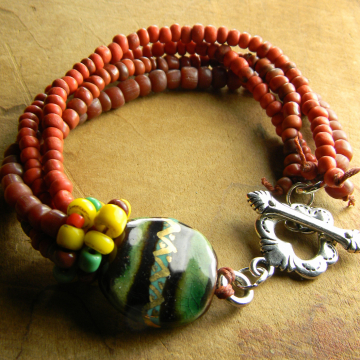 Sacred Heart Toggle Bracelet