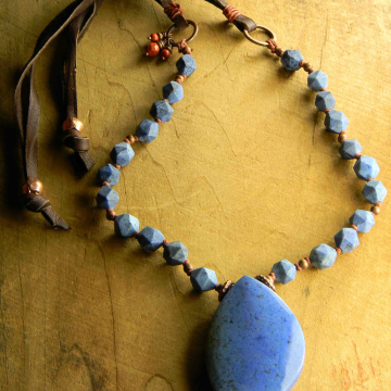 Dumortierite Pendant Necklace