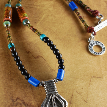 Tribal Mood Bead Necklace with Pendant