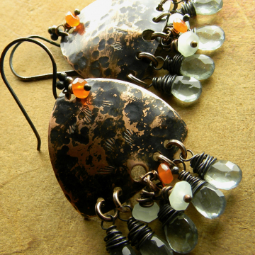 Moss Aquamarine Chandelier Earrings