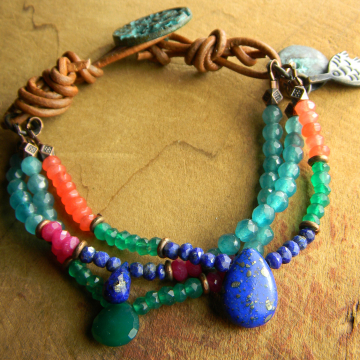 Lapis Lazuli Multi Gemstone Bracelet