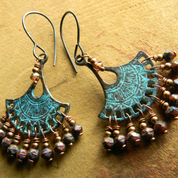 Mykonos Fan Chandelier Earrings