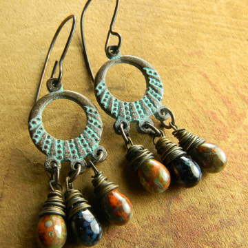 Mykonos Hoop Chandelier Earrings