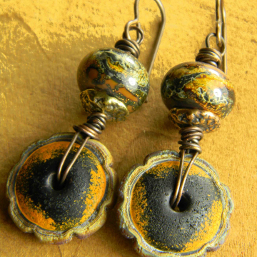 Desert Yellow Drop Earrings
