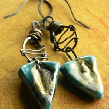 Primitive Triangle Earrings