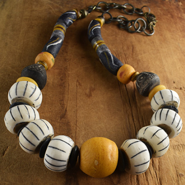 Bone Krobo Focal Necklace