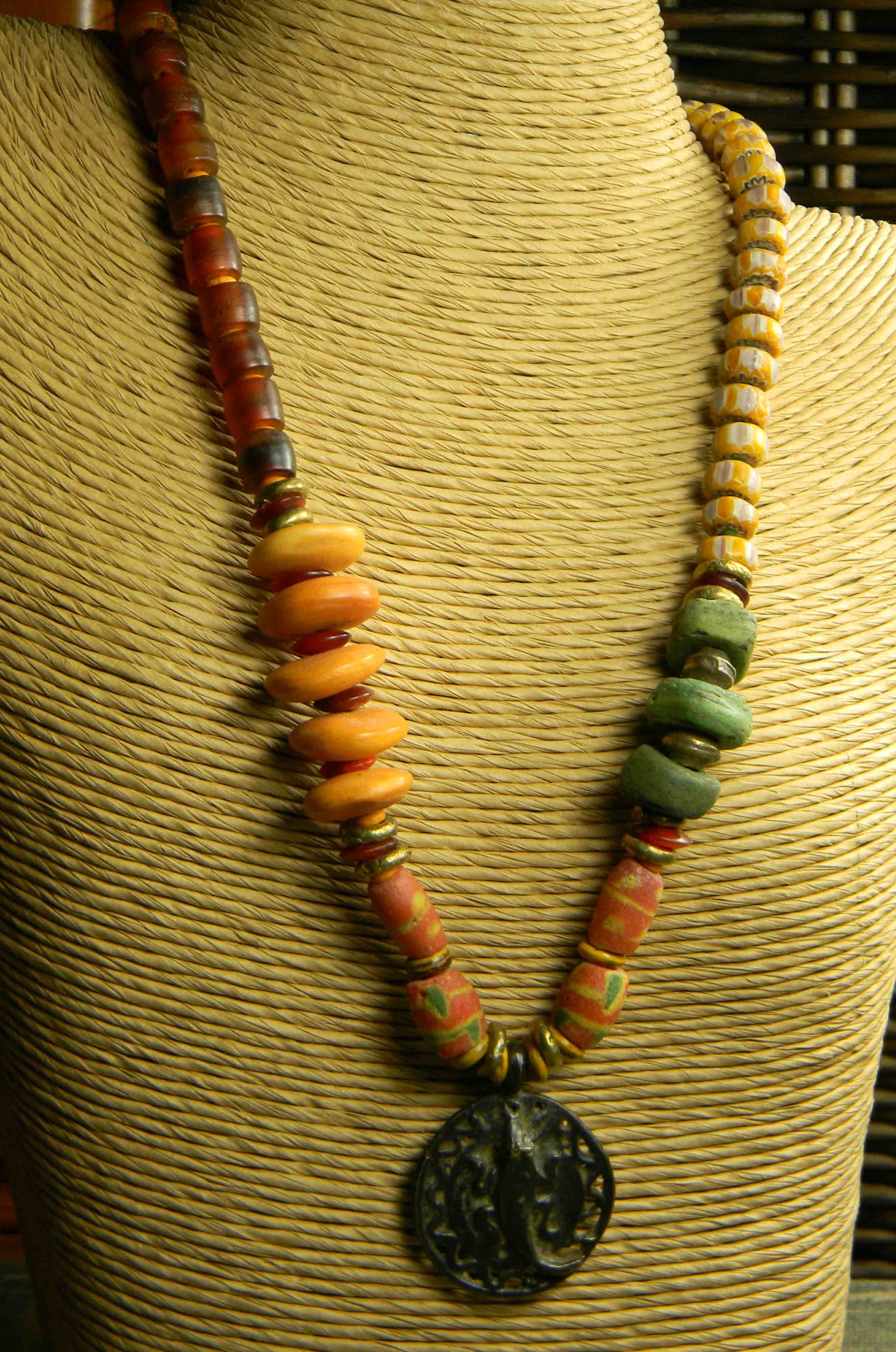 African Brass Pendant Necklace | Chrysalis Tribal Jewelry